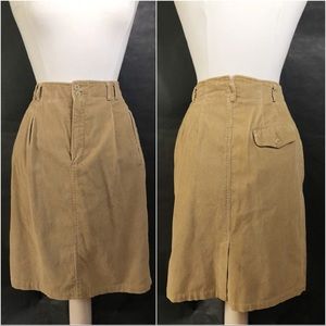 Vintage Brown Corduroy Skirt